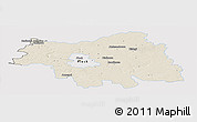 Shaded Relief Panoramic Map of Plock I, single color outside
