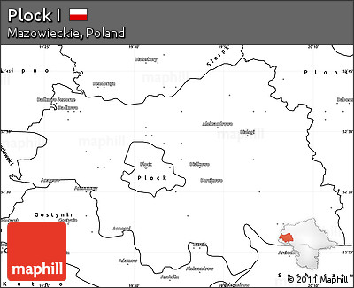 Blank Simple Map of Plock I
