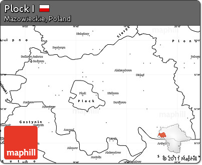 Blank Simple Map of Plock I