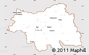 Classic Style Simple Map of Plock I, cropped outside