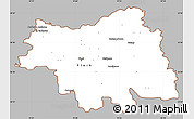 Gray Simple Map of Plock I, cropped outside