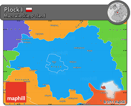 Political Simple Map of Plock I