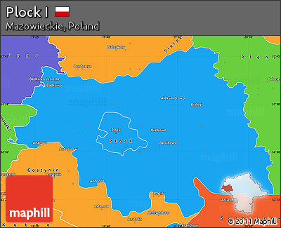 Political Simple Map of Plock I
