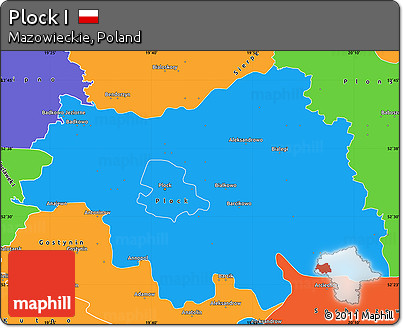 Political Simple Map of Plock I