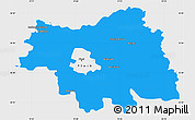 Political Simple Map of Plock I, single color outside