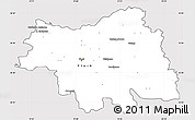 Silver Style Simple Map of Plock I, cropped outside