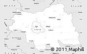 Silver Style Simple Map of Plock I