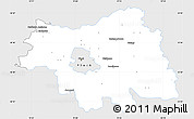 Silver Style Simple Map of Plock I, single color outside