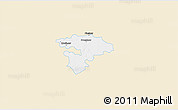 Classic Style 3D Map of Pruszkow, single color outside