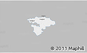 Gray 3D Map of Pruszkow, single color outside