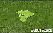 Physical 3D Map of Pruszkow, darken