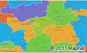 Physical 3D Map of Pruszkow, political outside