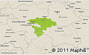 Physical 3D Map of Pruszkow, shaded relief outside