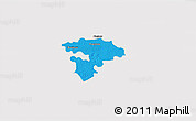 Political 3D Map of Pruszkow, cropped outside