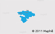 Political 3D Map of Pruszkow, single color outside