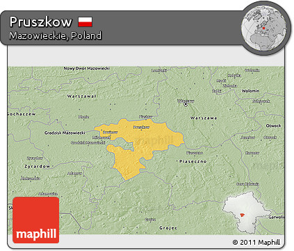 Savanna Style 3D Map of Pruszkow