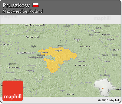 Savanna Style 3D Map of Pruszkow