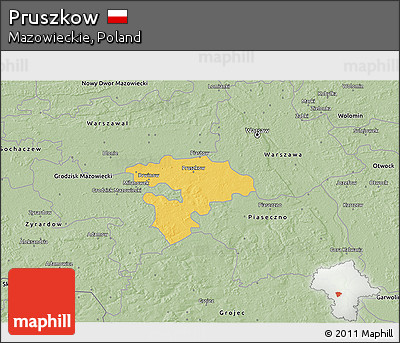 Savanna Style 3D Map of Pruszkow
