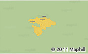 Savanna Style 3D Map of Pruszkow, single color outside