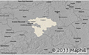 Shaded Relief 3D Map of Pruszkow, darken, desaturated