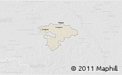 Shaded Relief 3D Map of Pruszkow, lighten, desaturated