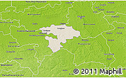 Shaded Relief 3D Map of Pruszkow, physical outside