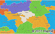 Shaded Relief 3D Map of Pruszkow, political outside