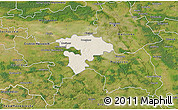 Shaded Relief 3D Map of Pruszkow, satellite outside
