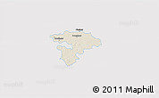 Shaded Relief 3D Map of Pruszkow, single color outside