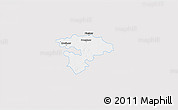 Silver Style 3D Map of Pruszkow, single color outside