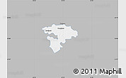 Gray Map of Pruszkow, single color outside