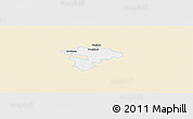 Classic Style Panoramic Map of Pruszkow, single color outside
