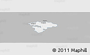 Gray Panoramic Map of Pruszkow, single color outside