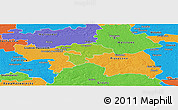 Physical Panoramic Map of Pruszkow, political outside