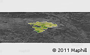 Satellite Panoramic Map of Pruszkow, darken, desaturated