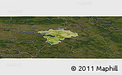 Satellite Panoramic Map of Pruszkow, darken