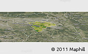Satellite Panoramic Map of Pruszkow, semi-desaturated