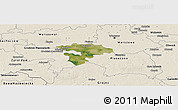 Satellite Panoramic Map of Pruszkow, shaded relief outside