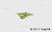Satellite Panoramic Map of Pruszkow, single color outside
