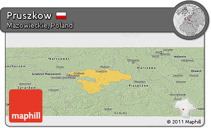 Savanna Style Panoramic Map of Pruszkow