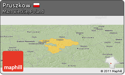 Savanna Style Panoramic Map of Pruszkow