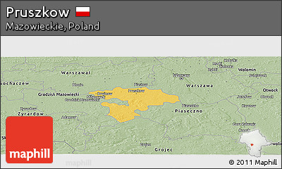 Savanna Style Panoramic Map of Pruszkow