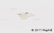 Shaded Relief Panoramic Map of Pruszkow, cropped outside