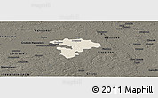 Shaded Relief Panoramic Map of Pruszkow, darken