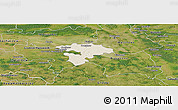 Shaded Relief Panoramic Map of Pruszkow, satellite outside