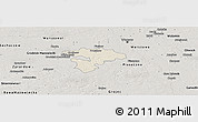 Shaded Relief Panoramic Map of Pruszkow, semi-desaturated