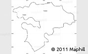 Blank Simple Map of Pruszkow, cropped outside