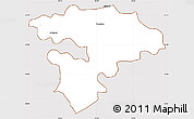 Classic Style Simple Map of Pruszkow, cropped outside