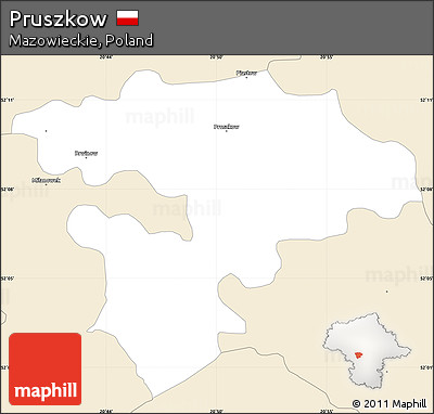 Classic Style Simple Map of Pruszkow