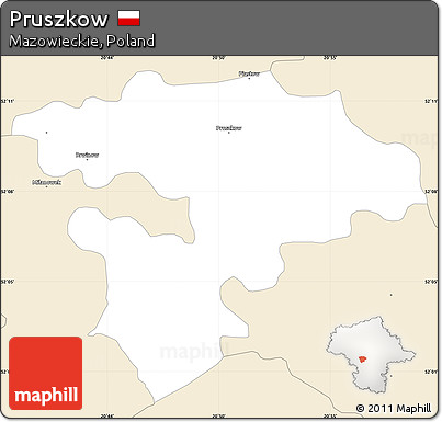 Classic Style Simple Map of Pruszkow